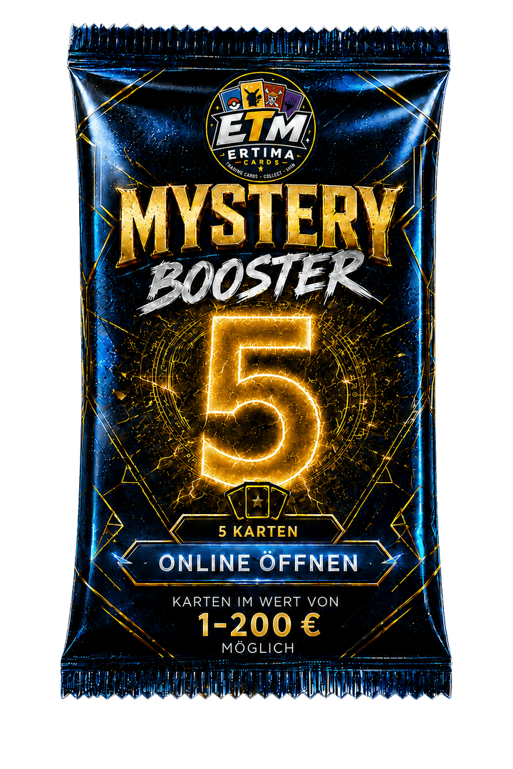 ERTIMACARDS Pokémon Mystery Booster – 5 Karten | Online öffnen