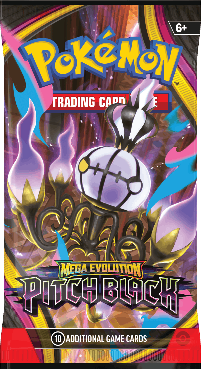 Pokémon Mega Evolution – Pitch Black, englisches Boosterpack mit Mega Chandelure