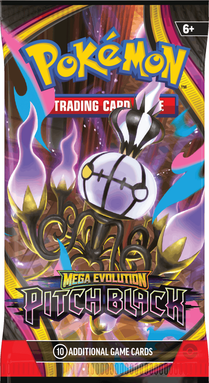 Pokémon Mega Evolution – Pitch Black, englisches Boosterpack mit Mega Chandelure