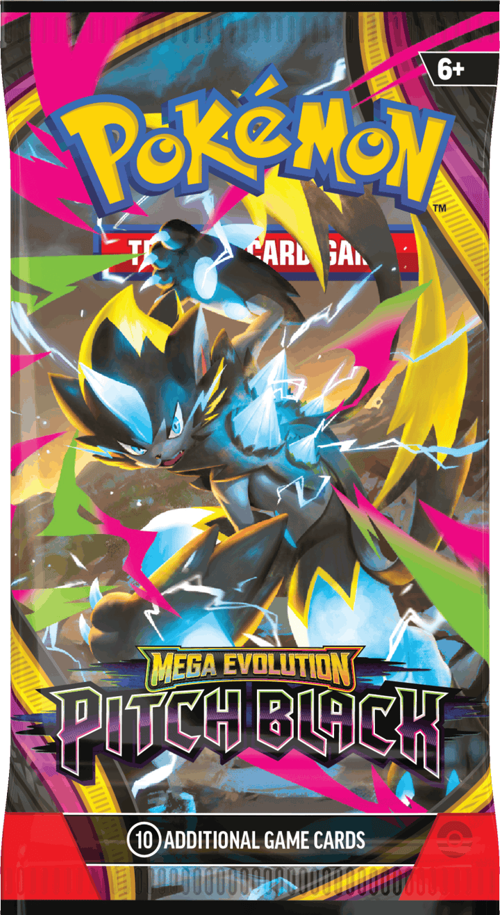 Pokémon Mega Evolution – Pitch Black, englisches Boosterpack mit Mega Zeraora